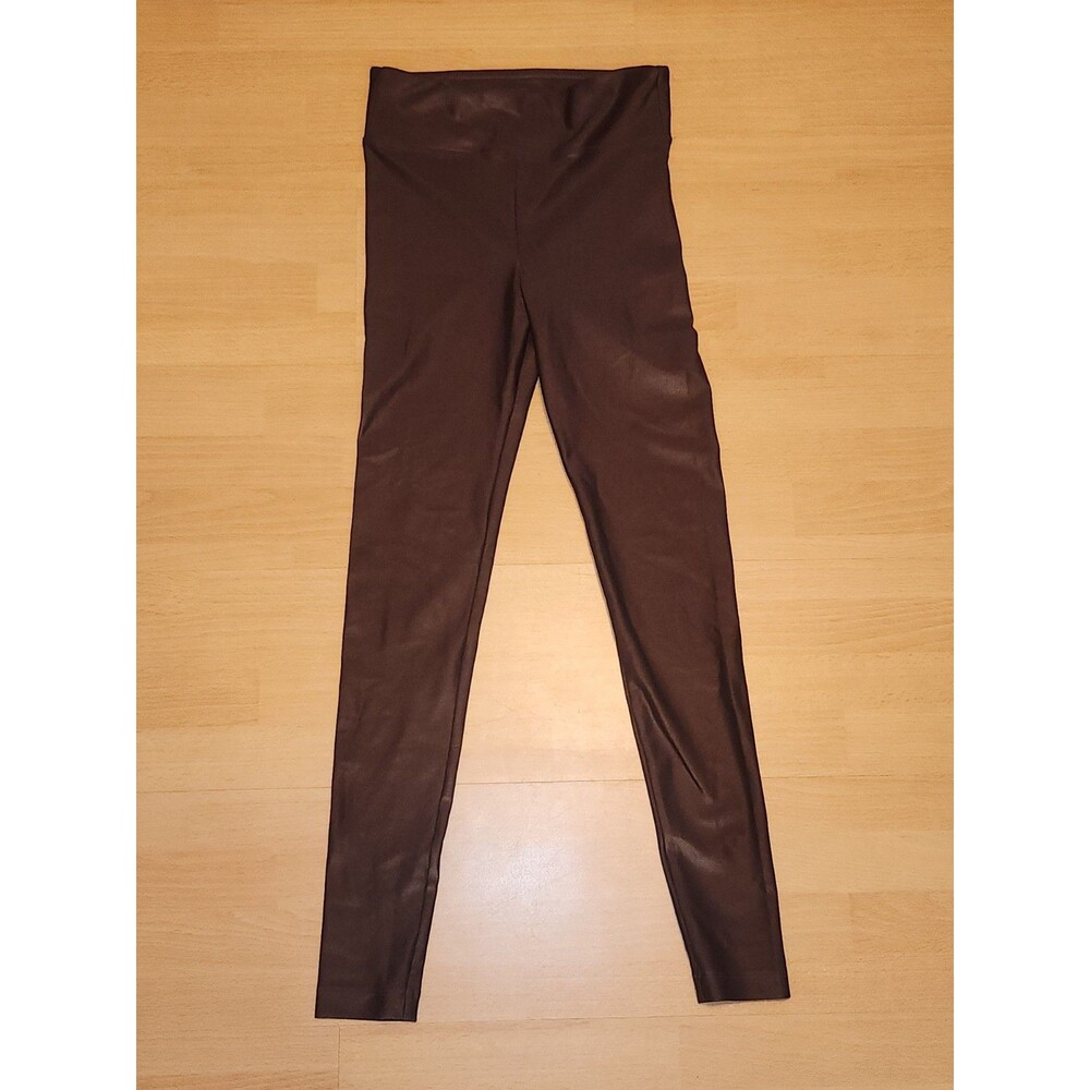 Womens Koral High Rise Lustrous Leggings Size XS Brux Bordeaux Shimmer